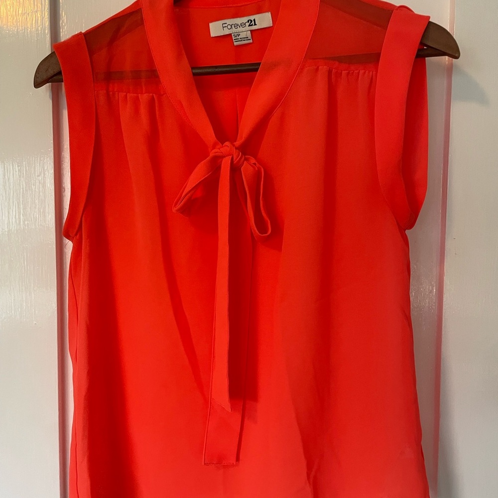 Pink Tie-Front Blouse